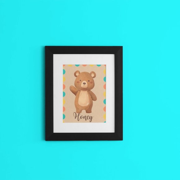 Customizable Nursery Wall Art, Personalized and Your Choice of Animal, 8x10 - Picture 11 of 16